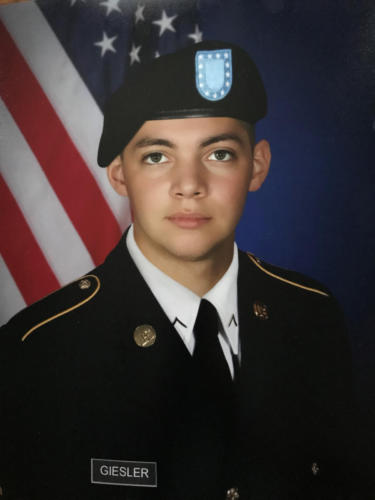 Private Maxwell Giesler, United States Army, Nov 2017 - Present.